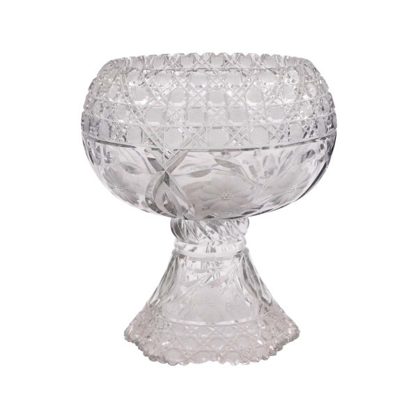 Vases & Urns - Heavy Cut Crystal Bowl on Stand