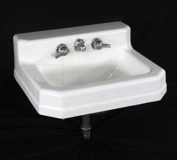 Bathroom - Vintage Reclaimed 19 in. Cast Iron White Enameled Wall Sink