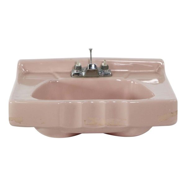 Bathroom - Vintage Reclaimed 22 in. Homart Porcelain Pink Wall Sink
