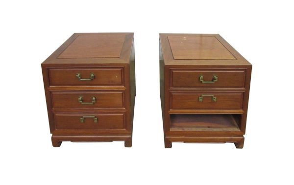 Bedroom - Pair of Reproduction 1950s Solid Wood Nightstands