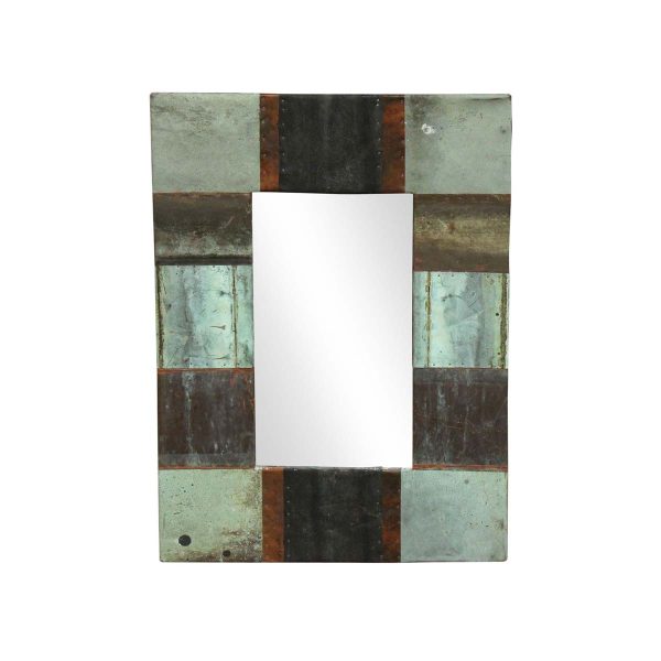 Copper Mirrors & Panels - Handcrafted Patchwork Reclaimed Copper Framed Mirror