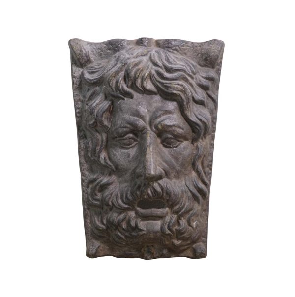Decorative Metal - Reclaimed 15 in. x 10 in. Cast Iron Figural Wind Face