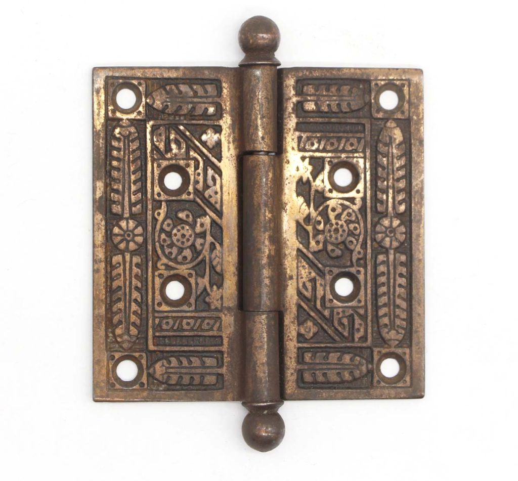 Antique 4 x 4 Bronzed Cast Iron Ball Tip Aesthetic Door Hinge | Olde ...