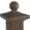 Railings & Posts - Reclaimed Arts & Crafts 5 ft Cast Iron Ball Finial Post