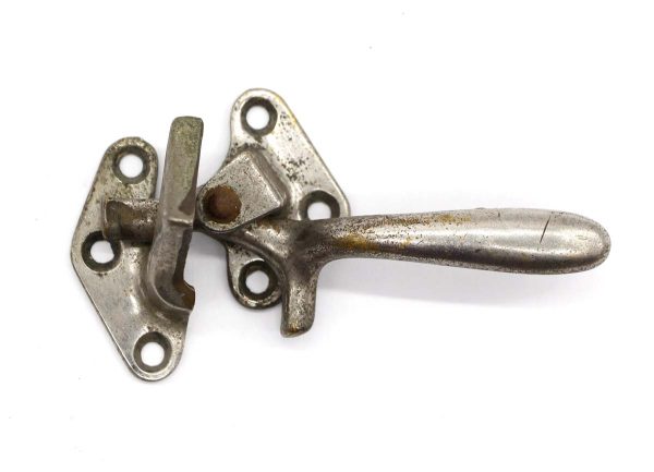 Ice Box Hardware - Vintage Right Hand Nickel Plated Brass Ice Box Latch
