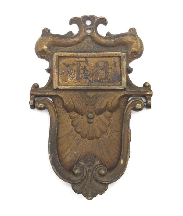 Knockers & Door Bells - Ornate Bronze E3 Room Number Door Knocker