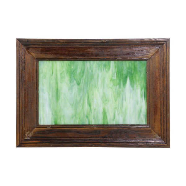 Other Wall Art  - Wood Framed Green Stained Glass Wall Hanging