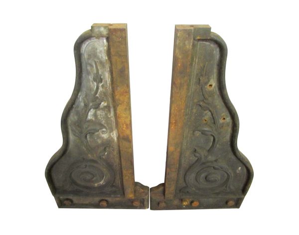 Shelf & Sign Brackets - Pair of 19th Century Cast Iron Architectural Brackets