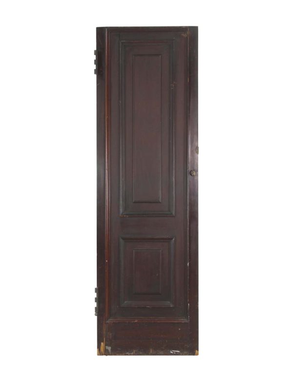 Standard Doors - Vintage Dark Stained 2 Pane Wood Passage Door 83 x 25.625