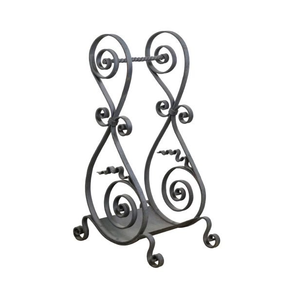 Tool Sets - Vintage Black Wrought Iron Fireplace Tools Stand