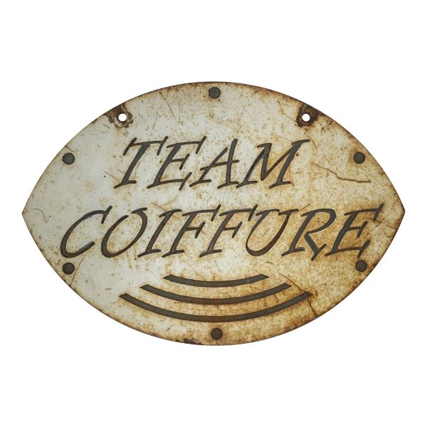 Vintage Signs - French Team Coiffure Metal Salon Wall Sign