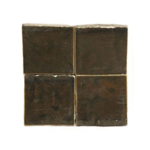 Wall Tiles - Set of Antique 3 in. Dark Olive Green Matte Wall Tiles