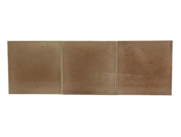 Wall Tiles - Set of Antique 6 in. Square Tan Ceramic Wall Tiles