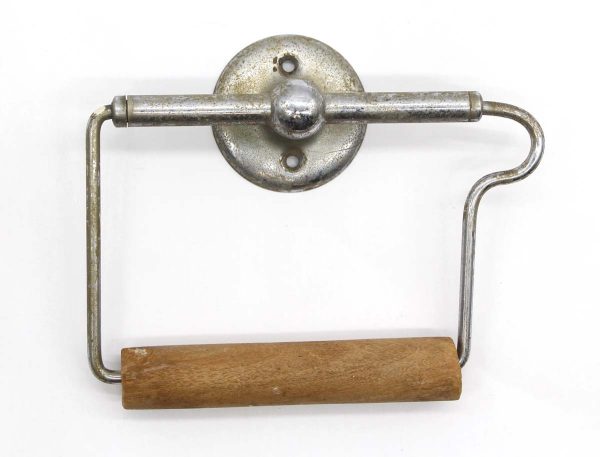 Bathroom - European Vintage Nickel Over Brass Toilet Paper Holder