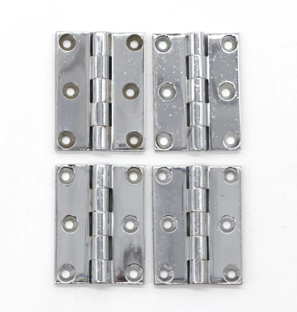 Cabinet & Furniture Hinges - Set of 4 Nickel Plated 2 x 1.5 Corbin Butt Cabinet Hinges