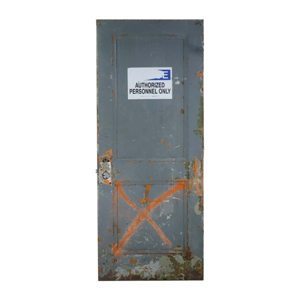 Commercial Doors - Reclaimed Gray Steel Fire Commercial Door 82.75 x 33.75