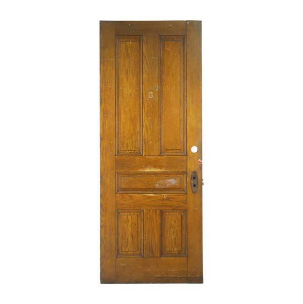 Commercial Doors - Vintage 5 Pane Pine Wood Apartment Door 83 x 31.75