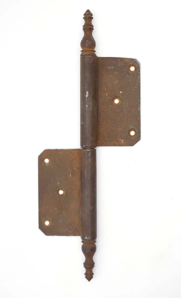 Door Hinges - Antique 9.625 x 4.25 Cast Iron Steeple Tips Door Hinges
