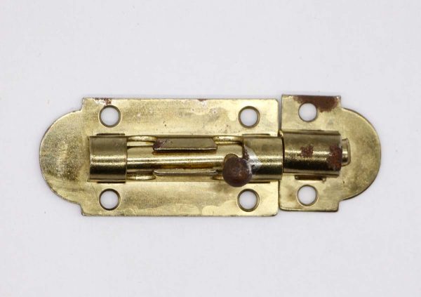 Door Locks - Vintage Brass Plated Steel Privacy Door Bolt Lock