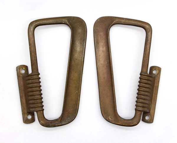 Door Pulls - Pair of Bronze European Brevetatto Store Door Pulls