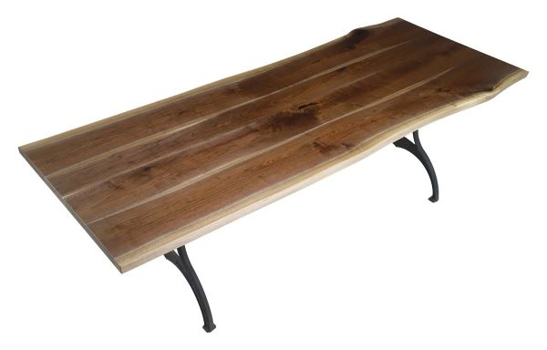 Farm Tables - Handcrafted 8 ft Live Edge Walnut Brooklyn Legs Dining Table