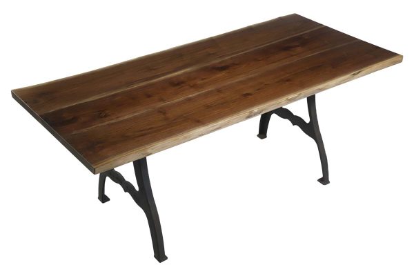 Farm Tables - Handmade 6.25 ft Live Edge Walnut NY Legs Dining Table