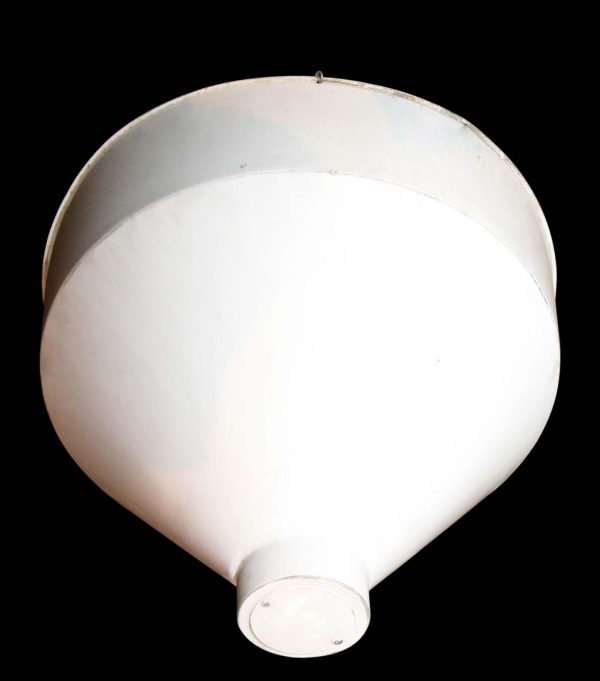 Industrial & Commercial - Reclaimed White Oversized Enamel Industrial Cone Pendant Light