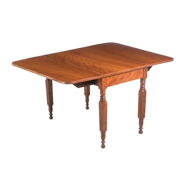 Kitchen & Dining - Cherry Drop leaf Table with Spun Channels Legs