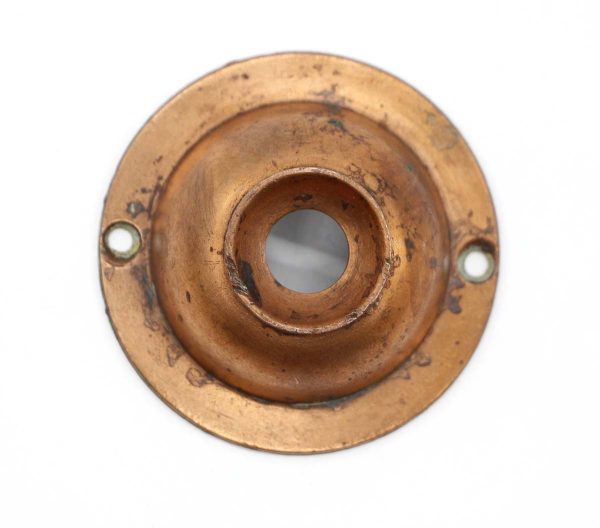 Knockers & Door Bells - Vintage 2.25 in. Copper Plated Brass Classic Round Doorbell Cover