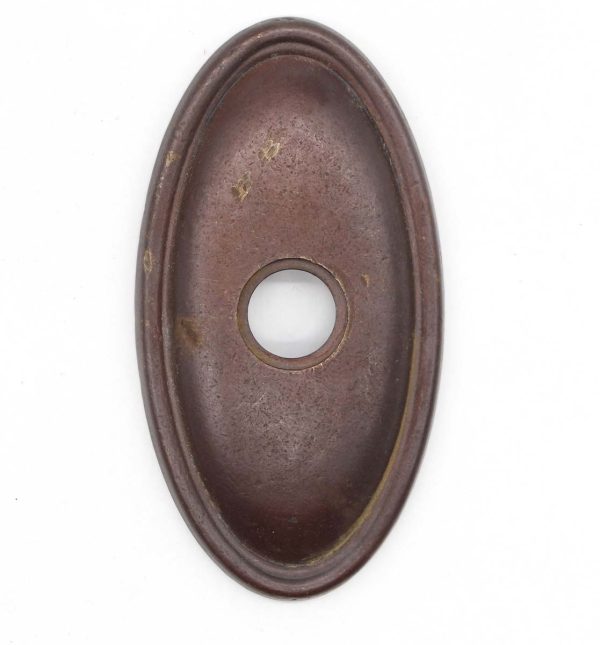 Knockers & Door Bells - Vintage 4.5 in. Cast Brass Classic Oval Doorbell Plate