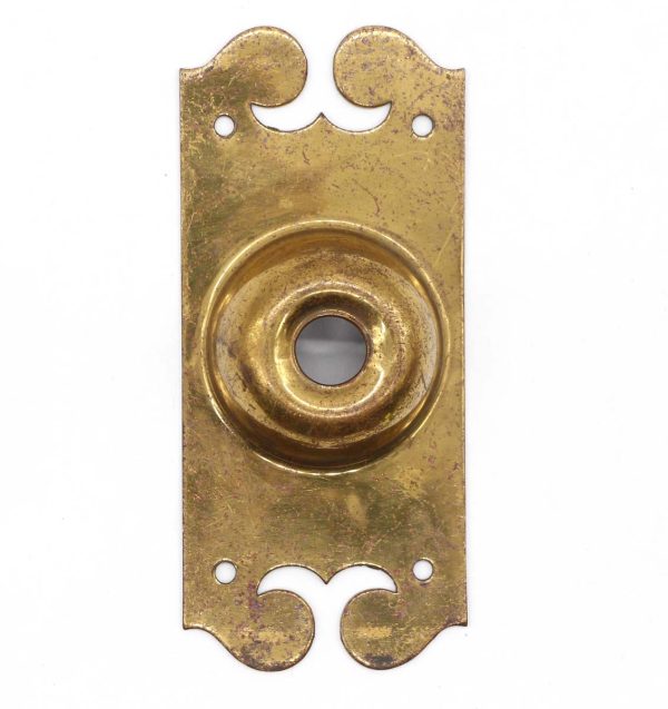 Knockers & Door Bells - Vintage 4.5 in. Polished Brass Traditional Doorbell Cover