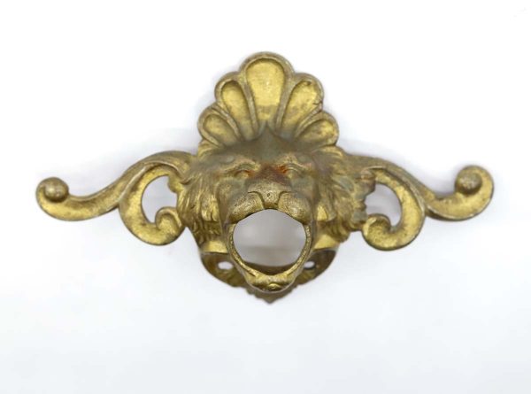 Knockers & Door Bells - Vintage Brass Lion Head Doorbell Cover or Applique