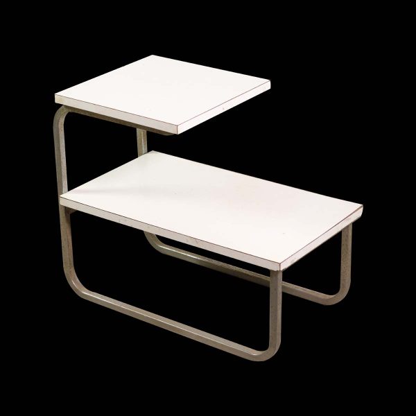 Living Room - 2 Tier Steel Composite & Formica Top Side Table