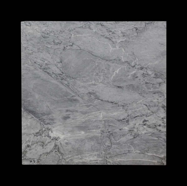 Marble Slabs - Reclaimed 30 in. Light Gray & White Marble Slab