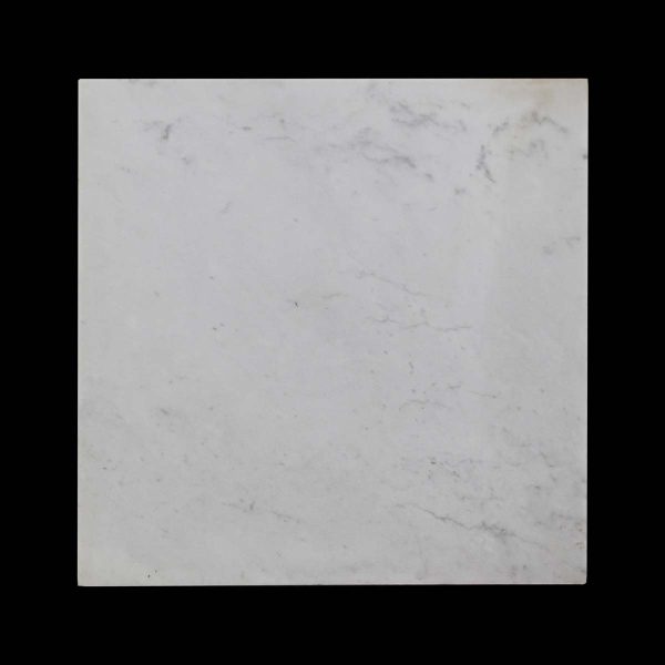 Marble Slabs - Reclaimed 30 in. Square White & Gray Veined Marble Slab
