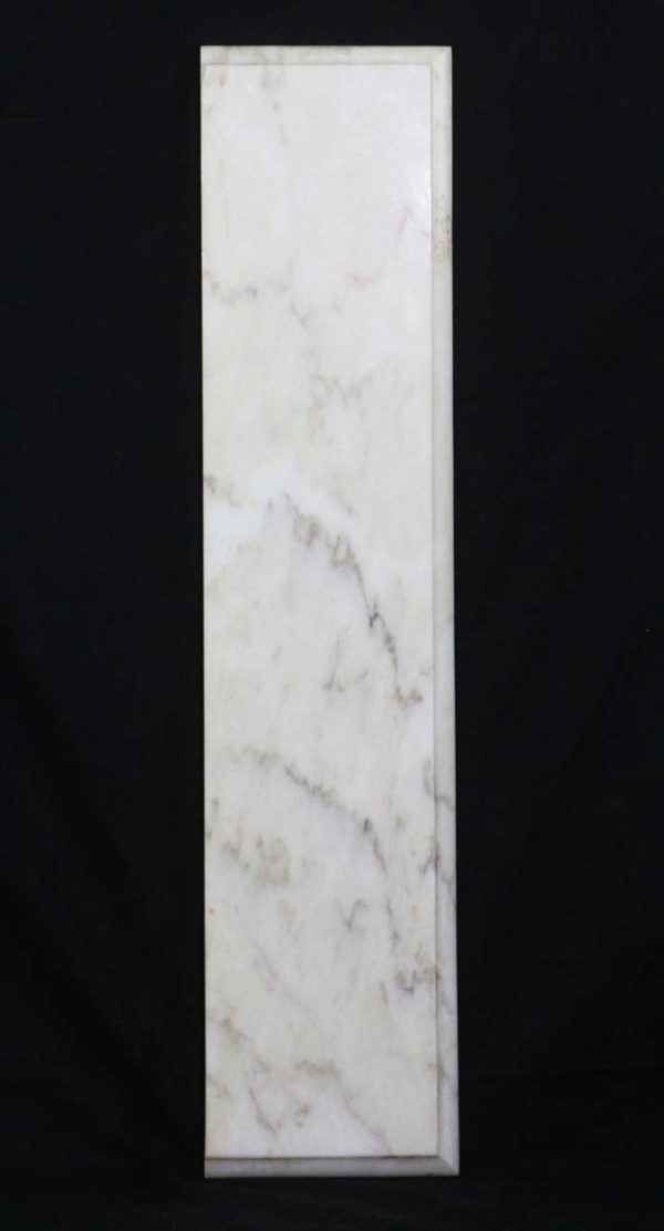 Marble Slabs - Reclaimed White Carrara Marble Shelf With Beveled Edge