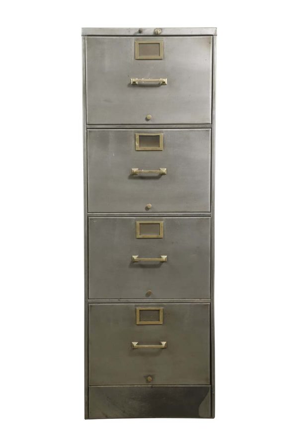 Office Furniture - Vintage Globe Wernicke Stripped Metal File Cabinet