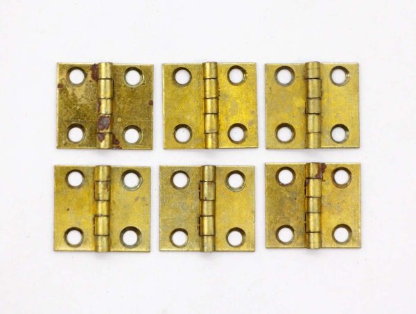 Other Cabinet Hardware - Set of Vintage 0.5 x 0.5 Brass Jewelry Box Hinges