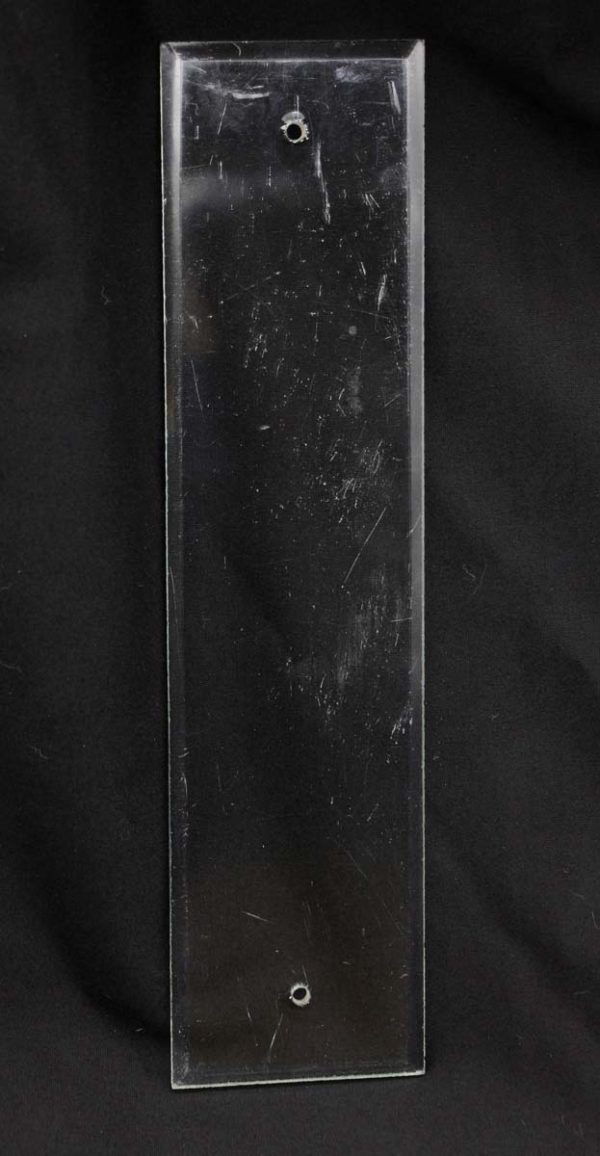 Push Plates - Vintage 12 in. Beveled Clear Glass Door Push Plate