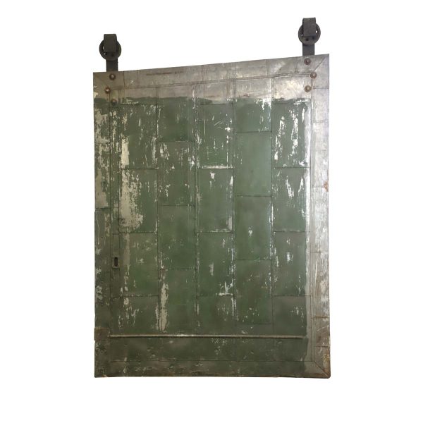 Specialty Doors - 1910s Victor MFG. Co. Green Steel Clad Wood Fire Door