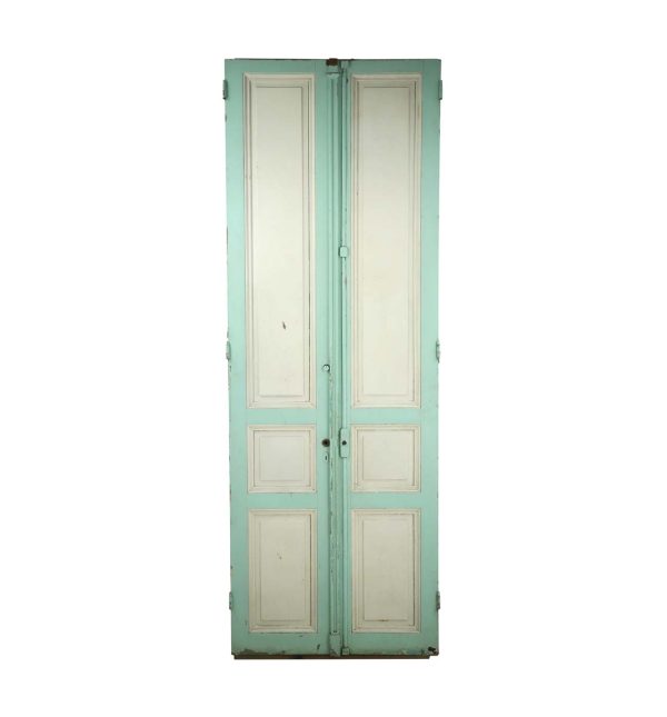 Standard Doors - Antique 3 Pane Argentinean Wood Double Doors 116.75 x 41.5