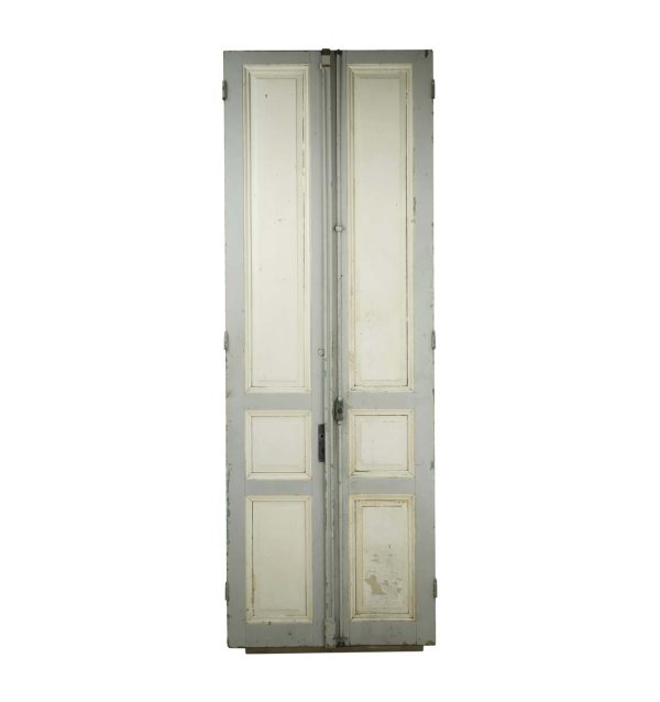 Standard Doors - Antique 3 Pane Wood Argentinean Double Doors 117.25 x 41
