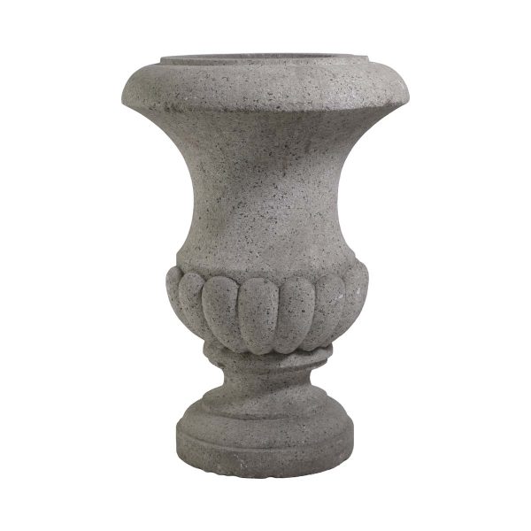 Stone & Terra Cotta - Antique 30.5 in. Carved Granite Bird Fountain Urn