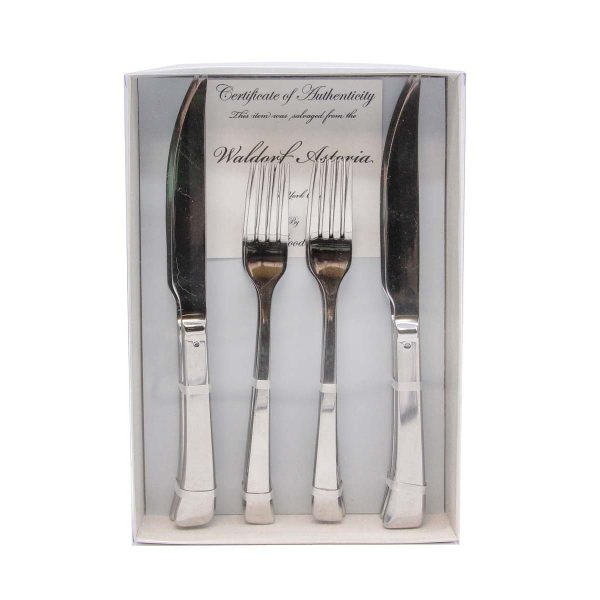 Waldorf Astoria - New Waldorf Astoria Sambonet Steak Knife & Fork Flatware Gift Set