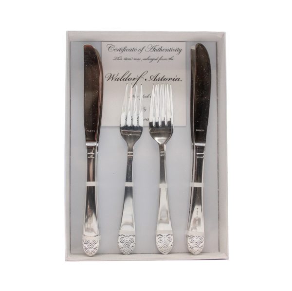 Waldorf Astoria - Waldorf Astoria Art Deco Dinner Knife & Fork Flatware Gift Set