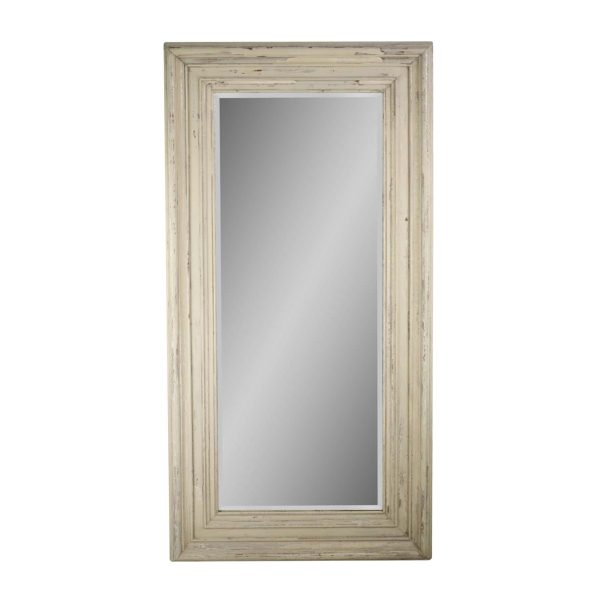 Wood Molding Mirrors - Reclaimed 8.1 ft Distressed Pine Wood Molding Dressing Mirror