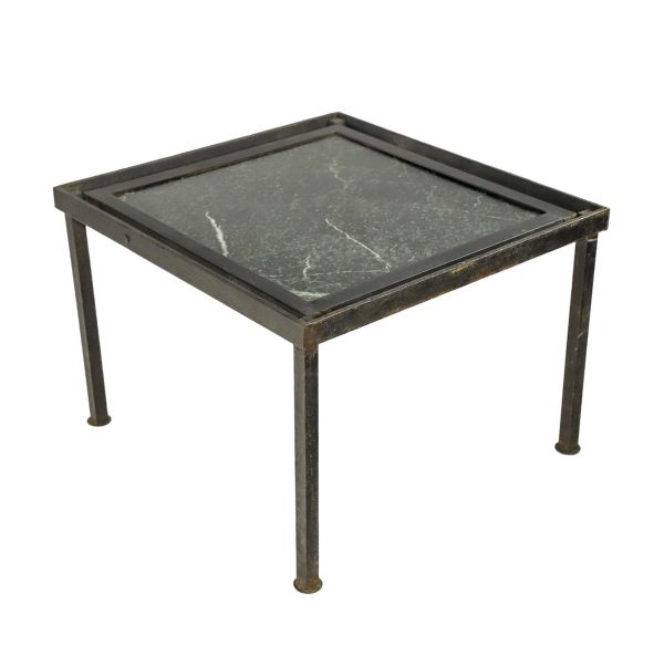 Altered Antiques - Handcrafted Green Marble Surface Steel Frame Table