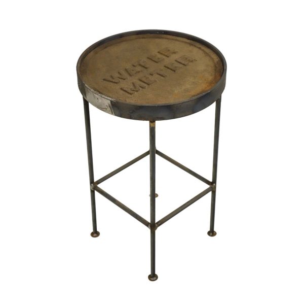 Altered Antiques - Industrial Water Meter Cast Iron & Steel Side Table or Stool