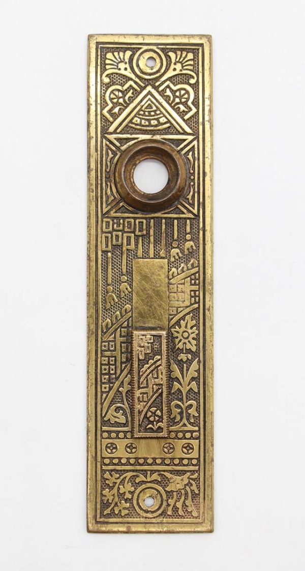 Back Plates - Antique 7.25 in. Polished Bronze Aesthetic Bronze Entry Door Back Plate