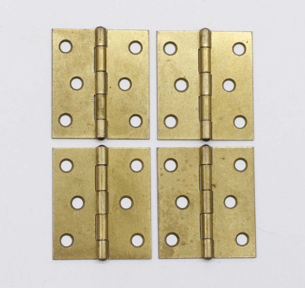 Cabinet & Furniture Hinges - Set of 4 Brass Plated Steel 2 x 1.75 Stanley Cabinet Hinges